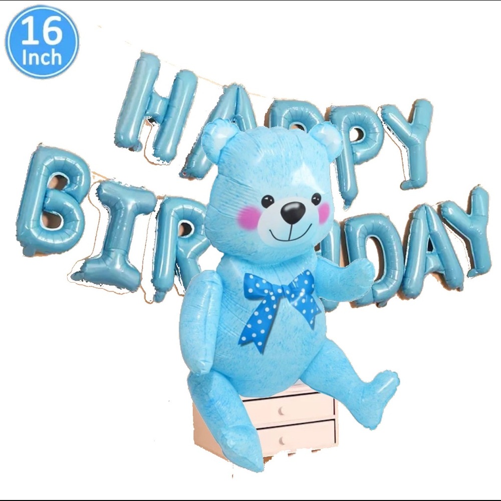 Baby BLUE Happy Birthday Accessories